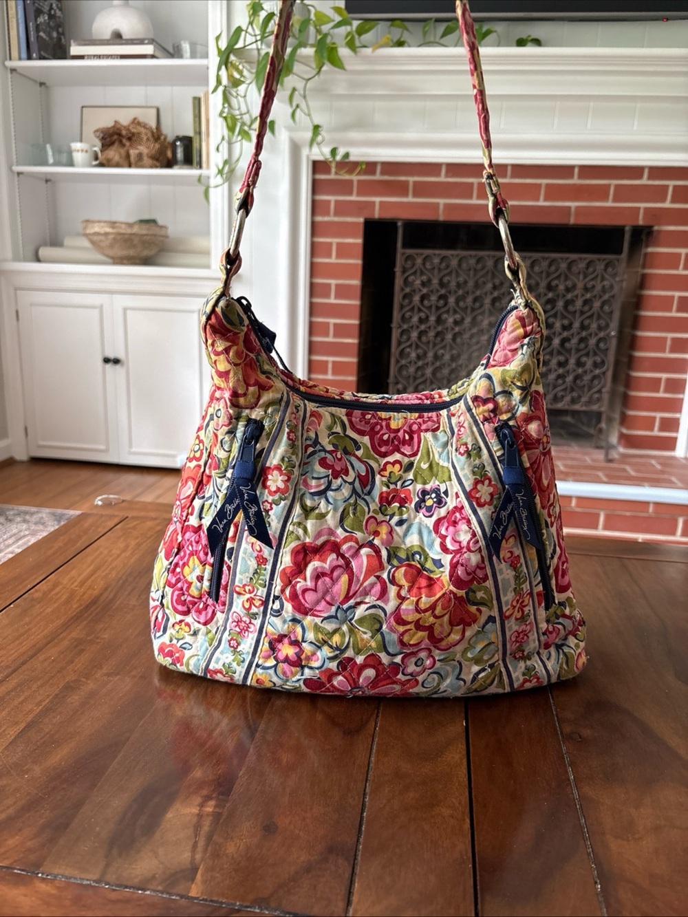 Vera Bradley Hope Garden retired Quilted Floral Shoulder Bag 13x10”